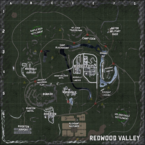 Xera Survival Interactive Redwood Valley Map